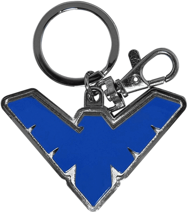 Blue Nightwing Emblem Keychain - Keychain (415x415), Png Download
