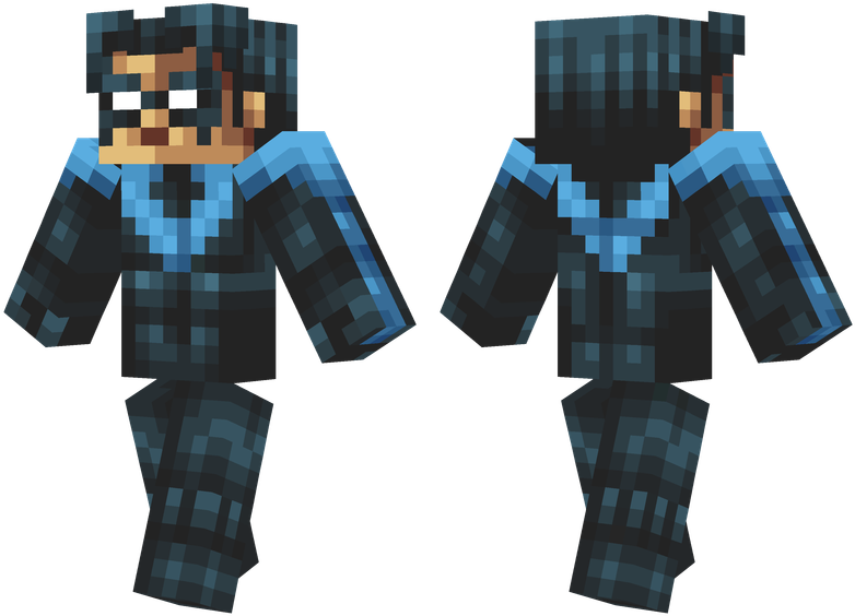 Nightwing - Green And Black Minecraft Skins (804x576), Png Download