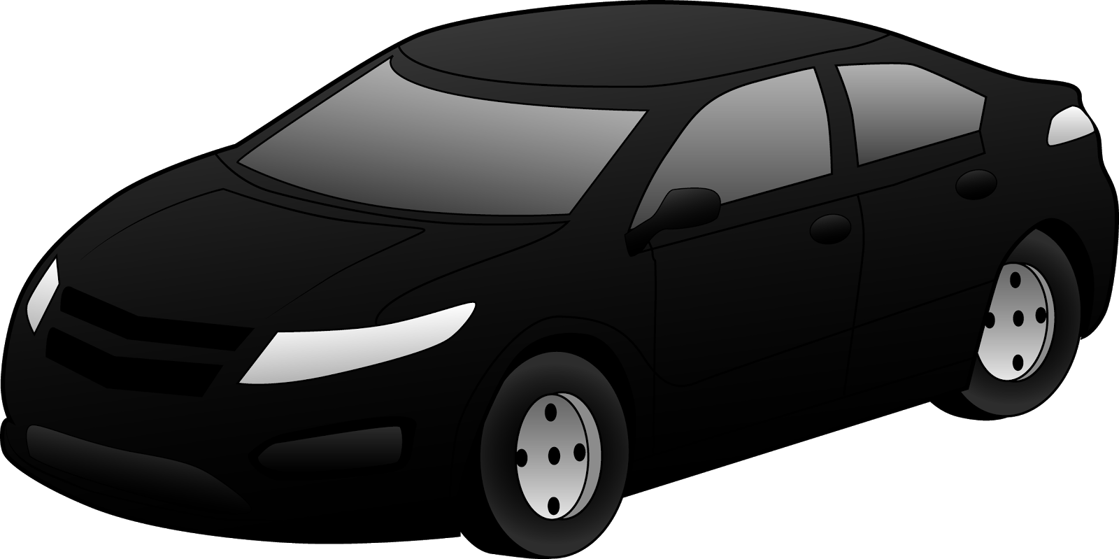Hd - Black Car Clipart (1600x799), Png Download
