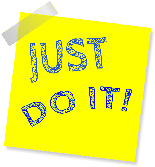 Just Do It Reminder Post Note Free Image On Pixabay - Tun Sie Es! Kofferanhänger (720x720), Png Download