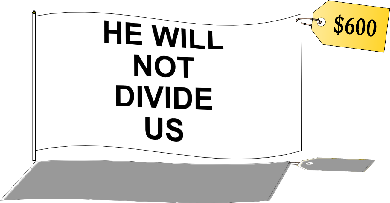 Post - He Will Not Divide Us (1304x681), Png Download