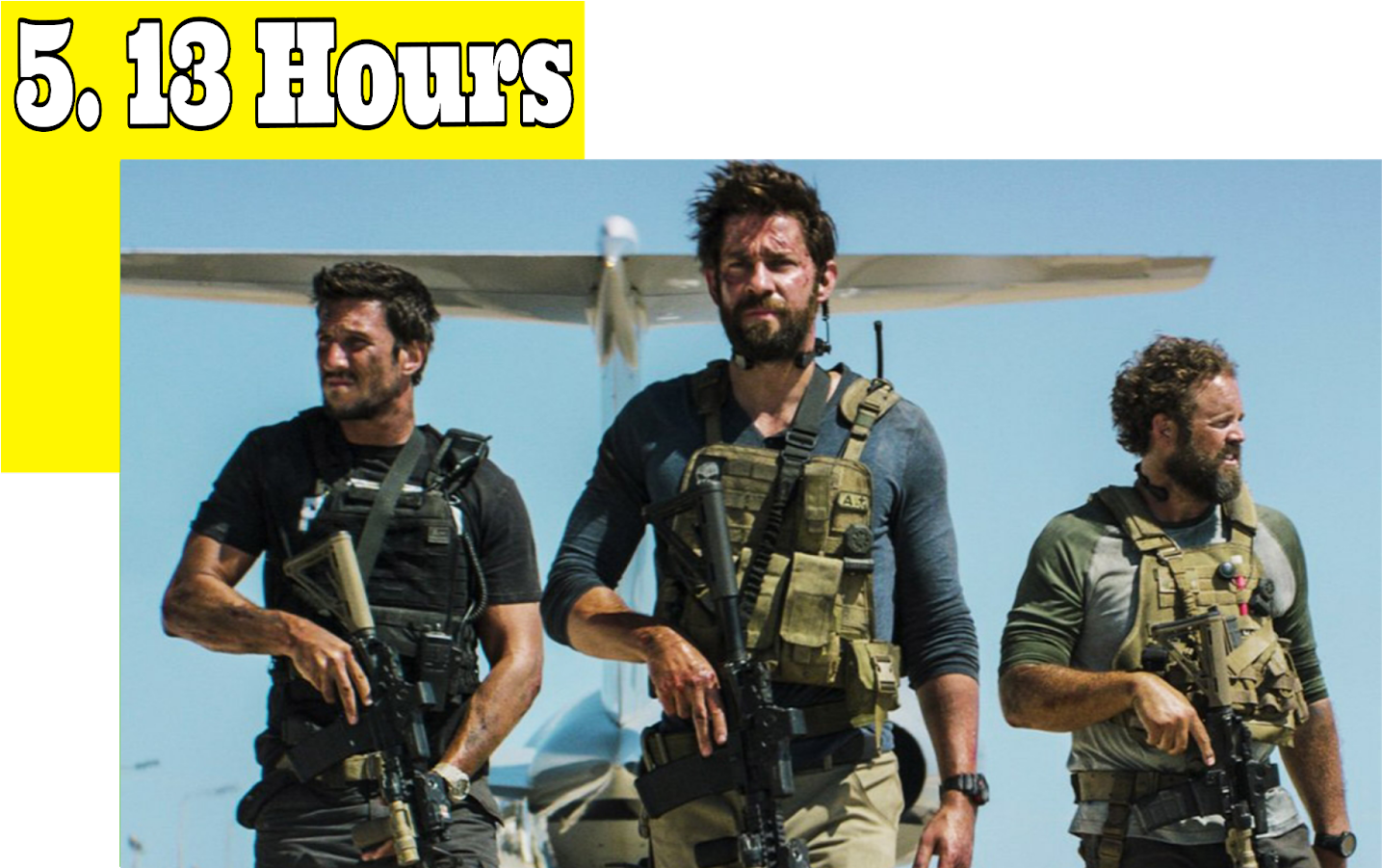 5) "13 Hours: The Secret Soldiers Of Benghazi" (2016): - John Krasinski 13 Hours (1600x900), Png Download