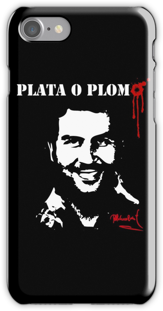 Pablo Escobar "plata O Plomo" Iphone 7 Snap Case Pablo - Plata O Plomo (750x1000), Png Download