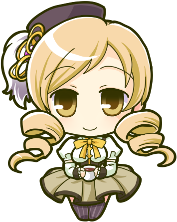 Mahou Shoujo Madoka Magica Images Chibi Mami Wallpaper - Puella Magi Madoka Magica (600x600), Png Download