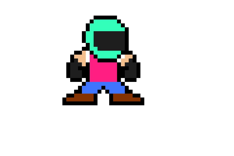 Some 8 Bit Art I Made - 8 Bit Megaman (960x640), Png Download
