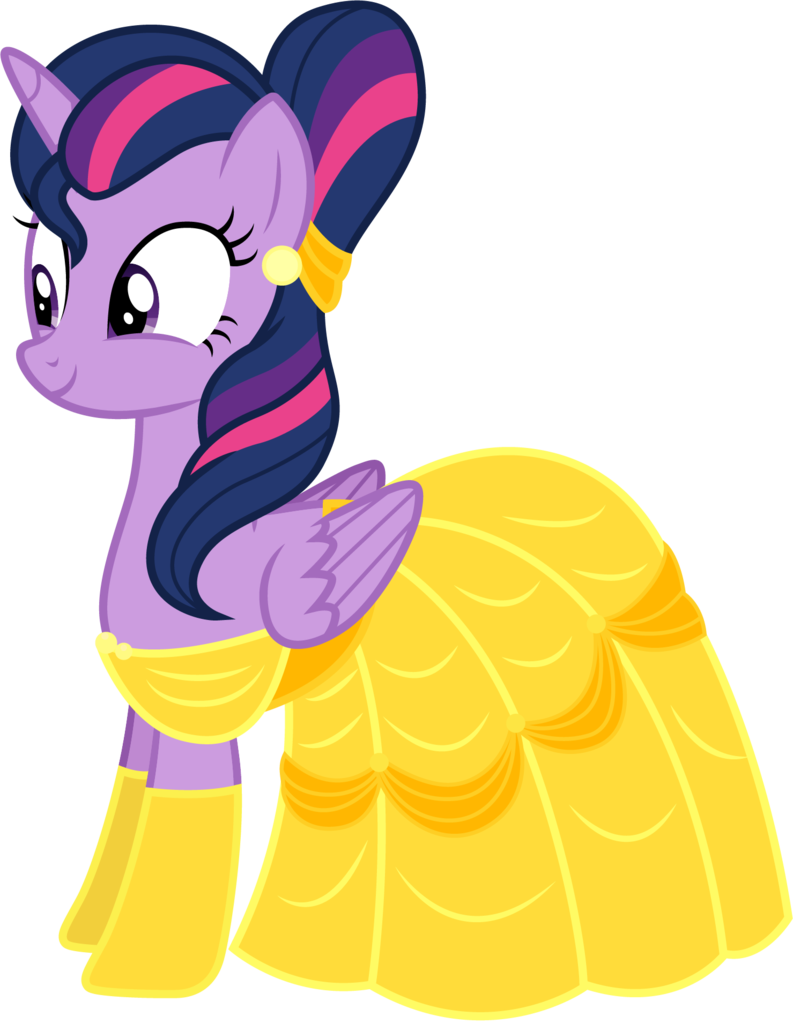 Alicorn, Alternate Hairstyle, Artist - Twilight Sparkle As Princess Belle (793x1024), Png Download