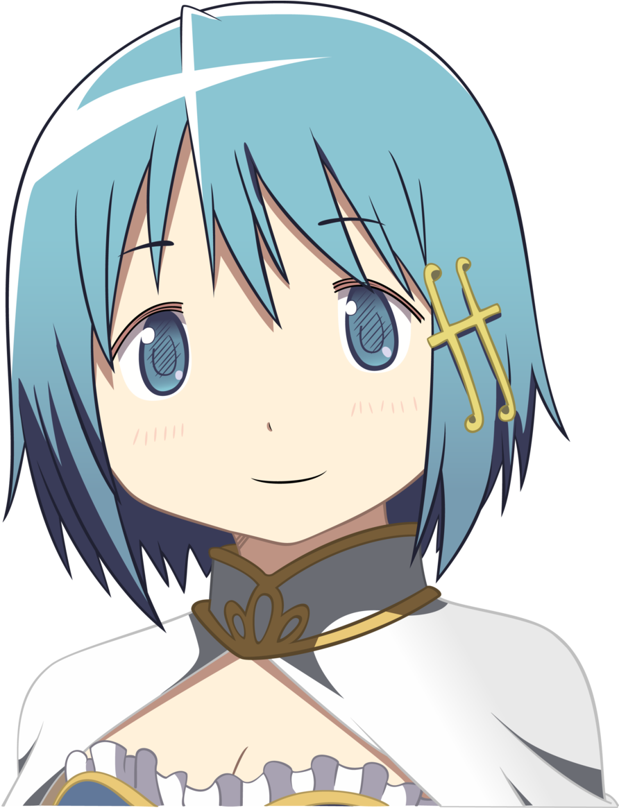Png - Madoka Magica Sayaka Face (1024x1164), Png Download