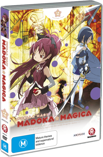 Puella Magi Madoka Magica V2 - Puella Magi Madoka Magica Complete Series Dvd (404x600), Png Download