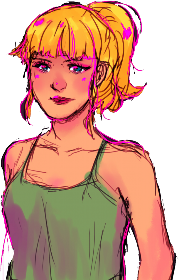 Fan Art De La Chica Del Primer Hotline Miami - Hotline Miami Girlfriend Drawing (771x1024), Png Download
