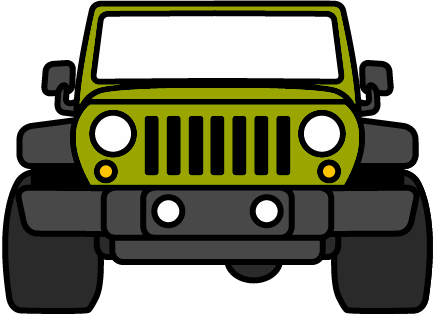 Clip Transparent Stock Car Rear Frames Illustrations - Jeep Wrangler (433x317), Png Download
