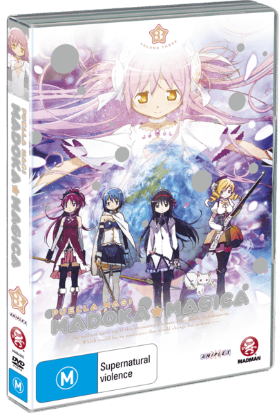 Puella Magi Madoka Magica Volume 3 Review - Puella Magi Madoka Magica Vol. 03 - Dvd (404x600), Png Download