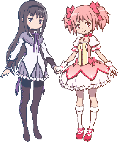 Puella Magi Madoka Magica Pixel Madoka Magica - Mahou Shoujo Madoka Magica Pixel Art (500x604), Png Download
