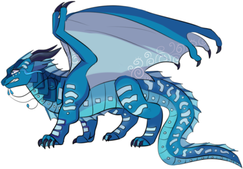 Drew A Very Angry Tsunami - Wings Of Fire Tsunami (500x339), Png Download
