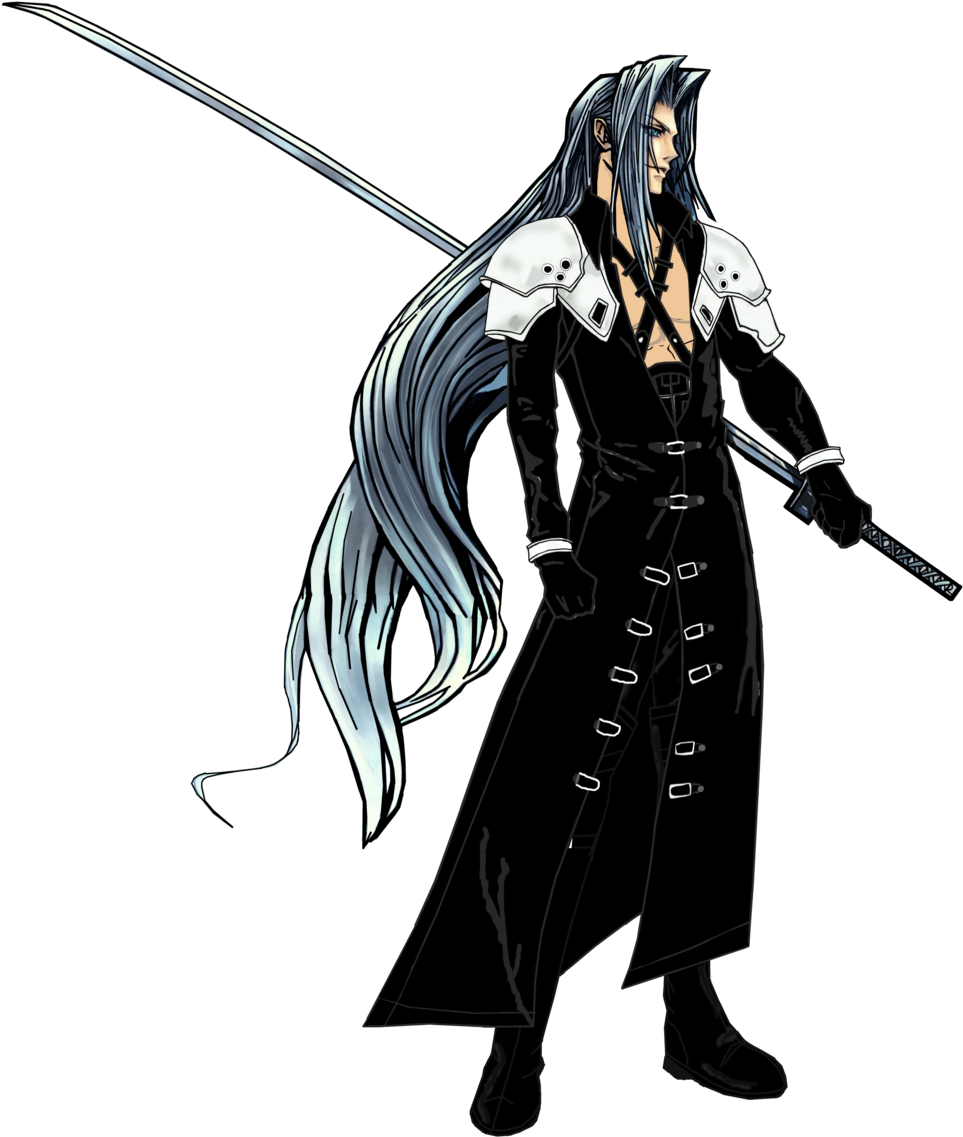 473kib, 1024x1168, Sephiroth Artwork Ffviiacc Full - Sephiroth Dissidia (1024x1168), Png Download