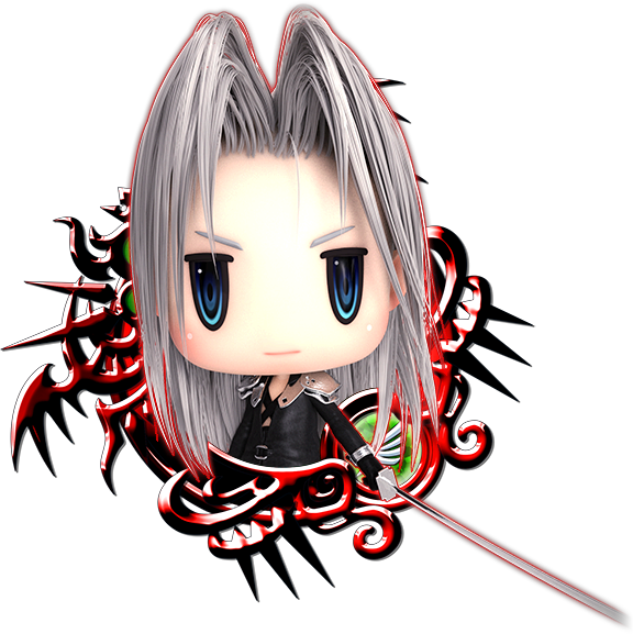 World Of Ff Sephiroth - Kingdom Hearts Union X 7 Star Medals (576x577), Png Download