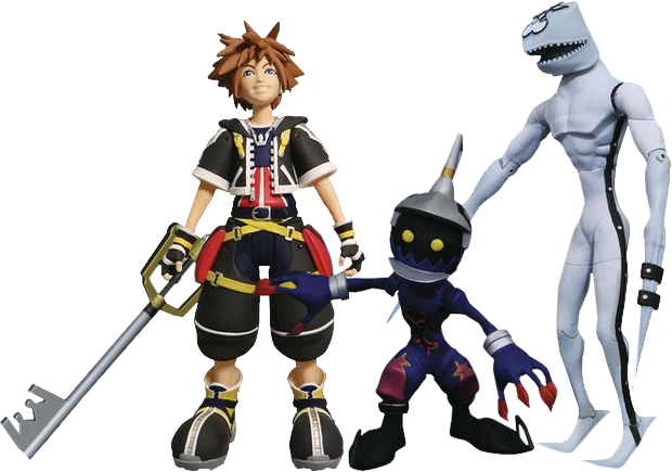 Sora, Dusk And Soldier 7” Action Figure 3-pack - Kingdom Hearts 1 Sora Action Figure (620x435), Png Download