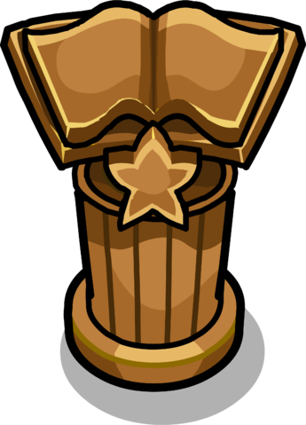 Cp Magazine Star Trophy Ig - Club Penguin Trophy (345x479), Png Download