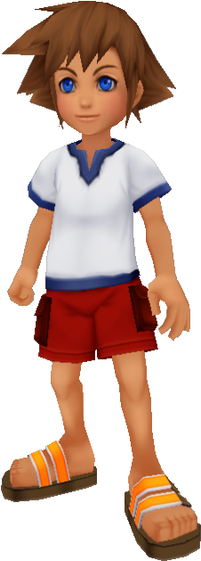 Riku From Kh 2 To Ddd Or Even Kairi From Kh 1 To Kh - Kingdom Hearts Birth By Sleep Sora (235x633), Png Download