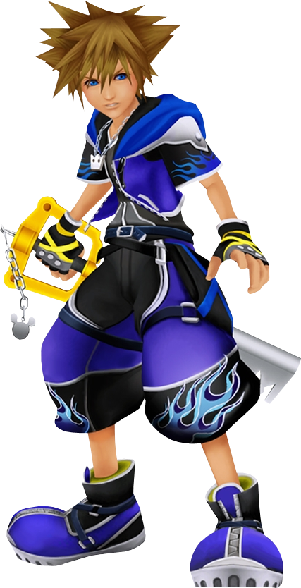 [ Img] - Kingdom Hearts 2 Sora Wisdom Form (427x834), Png Download