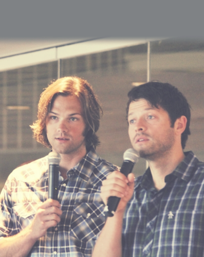 Jared Padalecki & Misha Collins वॉलपेपर Entitled Jm - Supernatural (397x500), Png Download