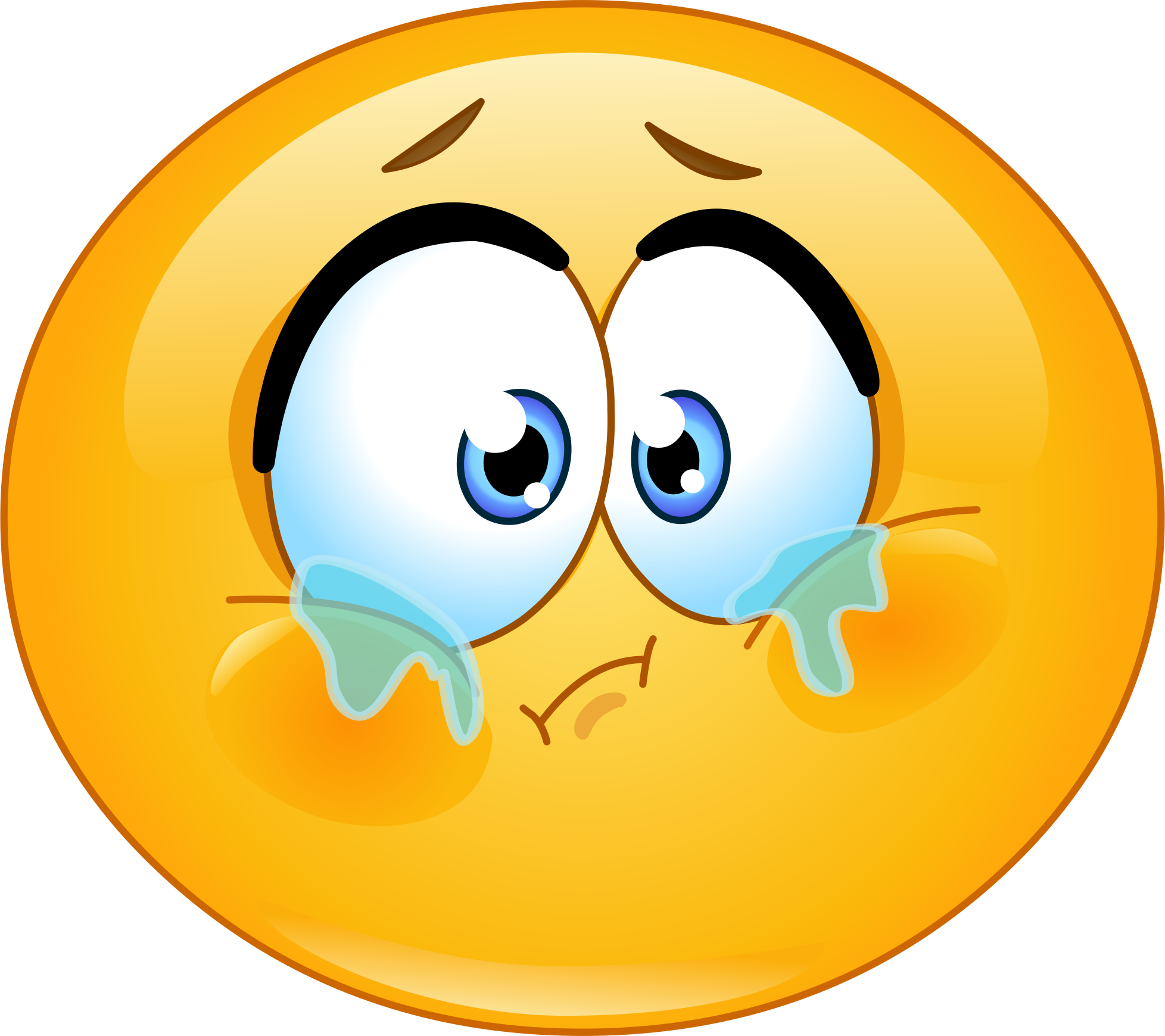 Hotsigns And Decals - Sad Emoticon (1956x1740), Png Download
