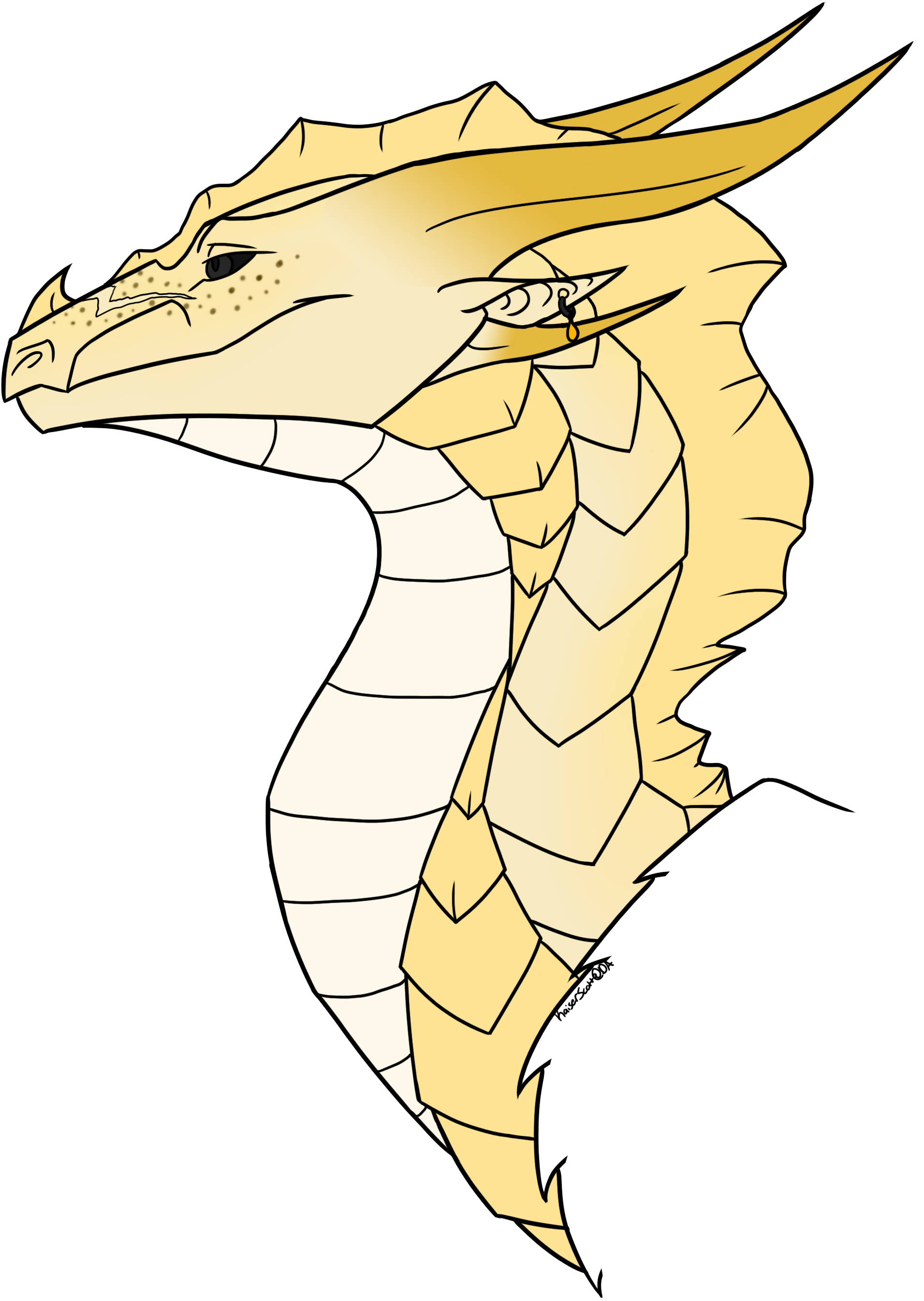 Wings Of Fire Sandwing Head (2401x2966), Png Download