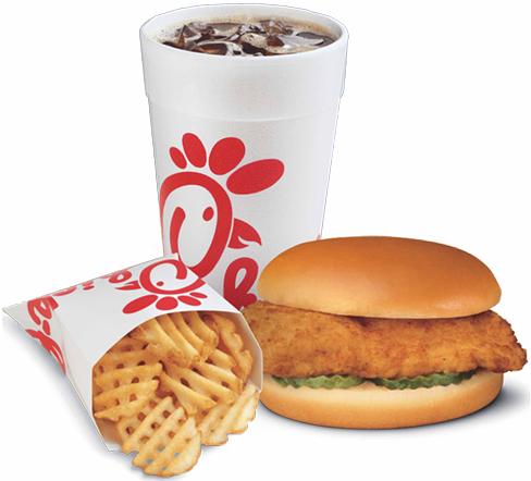The Original Chicken Sandwich And Waffle Fries Meal - Chick Fil (500x445), Png Download