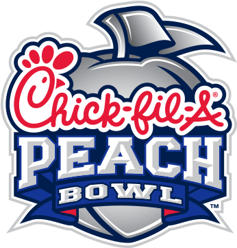 Chick Fil A Bowl - Chick Fil A Peach Bowl Logo (800x360), Png Download