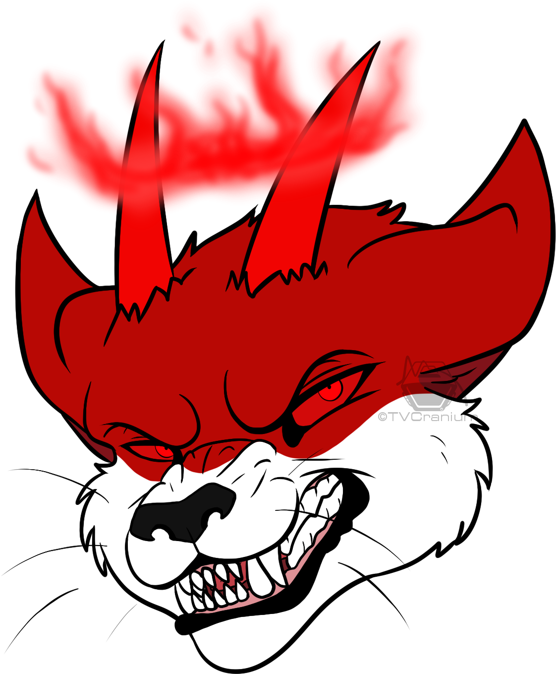 Angry Cat [comm] - Cartoon (1181x1400), Png Download