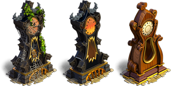 Grandfather Clock Stages - Clock (561x282), Png Download