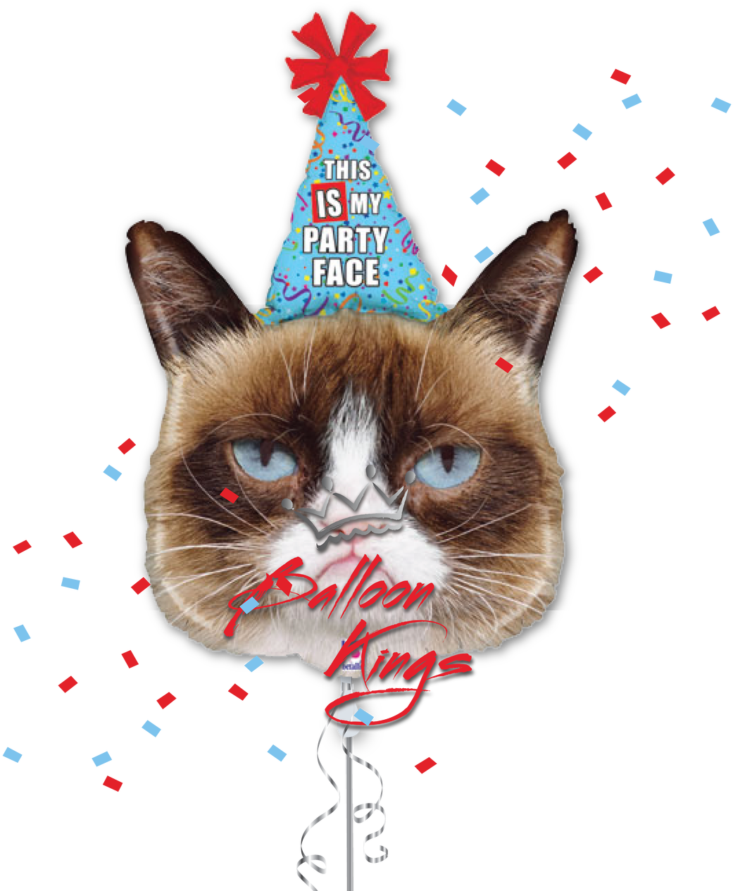 Grumpy Cat - Balloon Kings - Grumpy Cat Birthday Balloon (1280x1280), Png Download