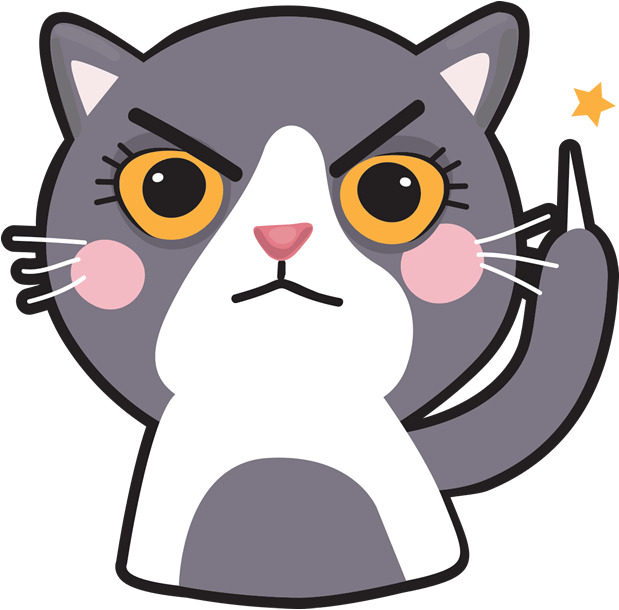 Angry Catmoji - Sticker (618x618), Png Download