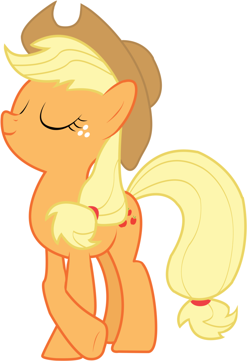 Applejack - Mlp Applejack Smiling Vector (1024x1446), Png Download