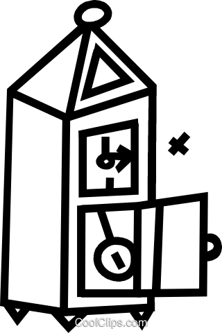 Grandfather Clock Royalty Free Vector Clip Art Illustration (320x480), Png Download