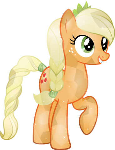 368px-crystal Applejack - My Little Pony Crystal Applejack (368x479), Png Download