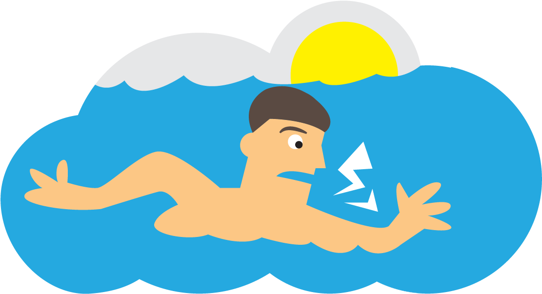 Swimming After Eating - Swimming (1200x1200), Png Download