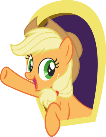 Applejack - Gif De Hola Y Chau (371x480), Png Download