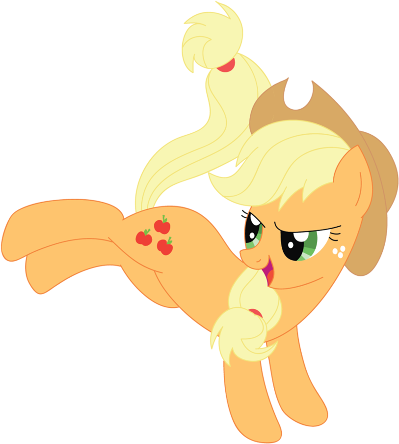 Applejack Kick By Daieny-d4pnoox - Mlp Applejack Kick (850x940), Png Download