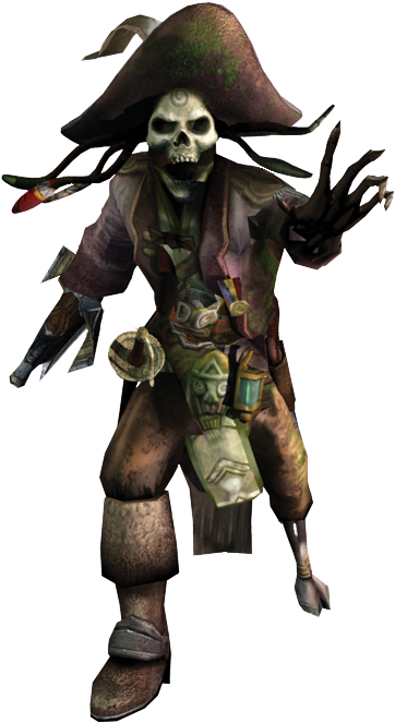 Jolly Roger-standing Reach - Potc Online Jolly Roger (600x800), Png Download