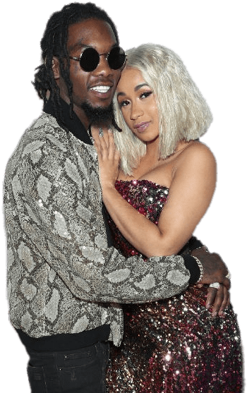 Cardi B And Offset - Cardi B Pregnant Father (400x400), Png Download