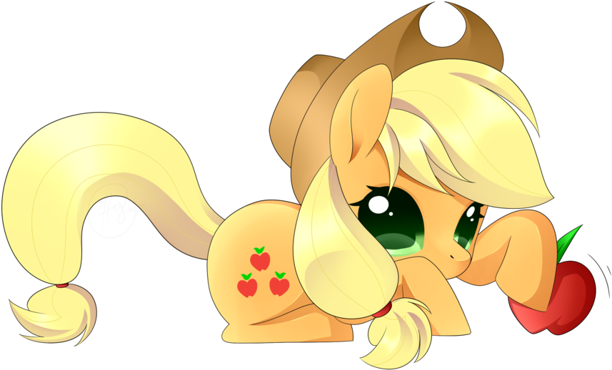 , Cute Applejack ) - Mlp Chibi Applejack (900x561), Png Download