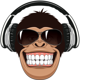 Funny Monkey Face Cartoon (457x359), Png Download