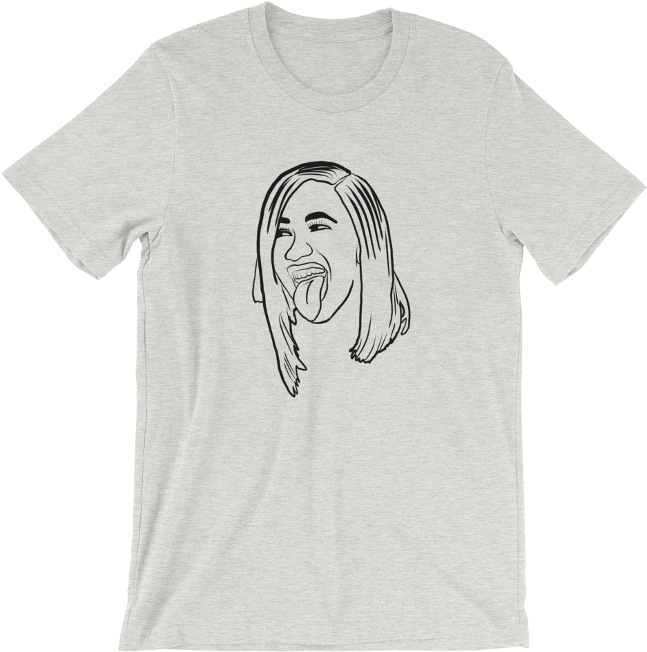 Cardi B - T-shirt (1000x1000), Png Download