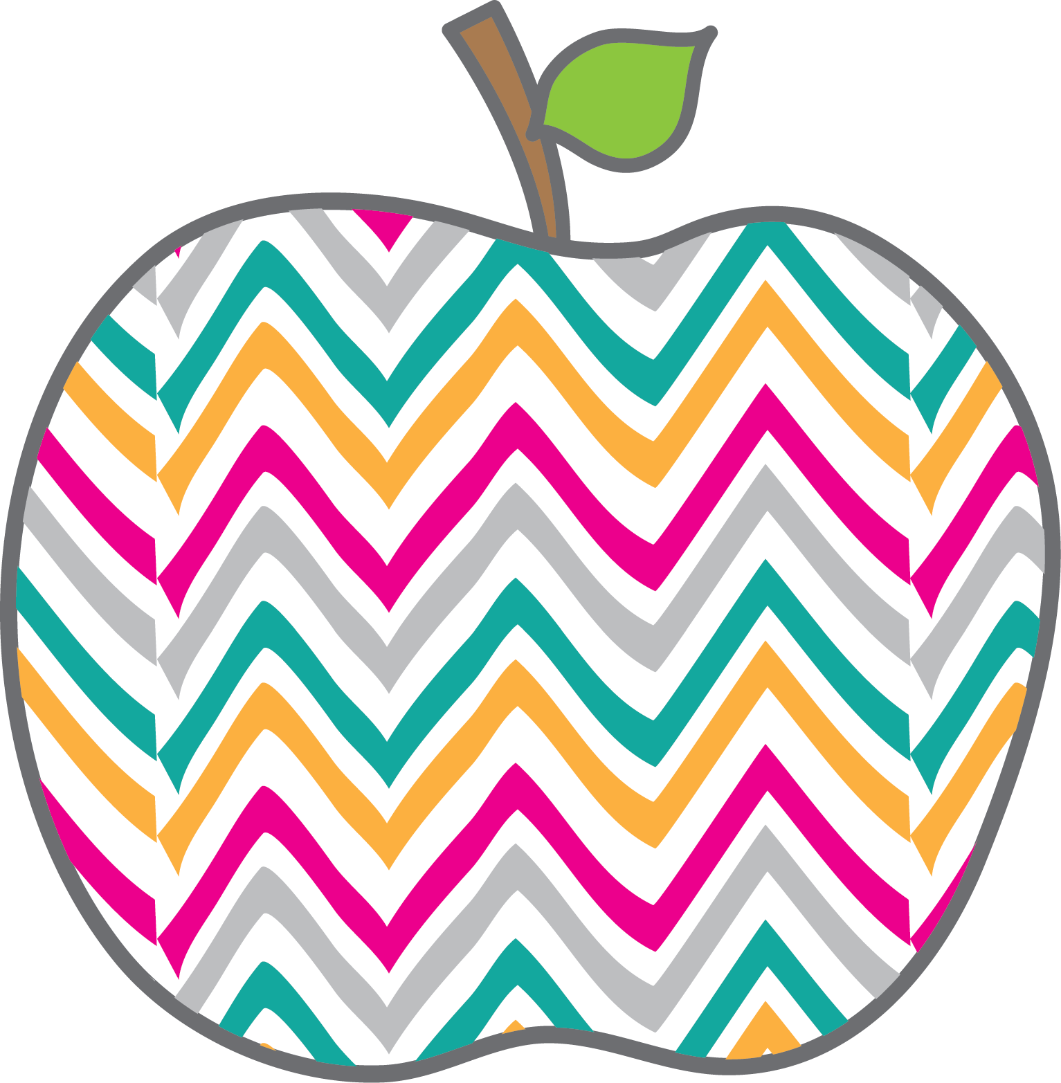 Vector Transparent Stock Collection Of Apple Clipart - Chevron Apple Clipart (1533x1565), Png Download