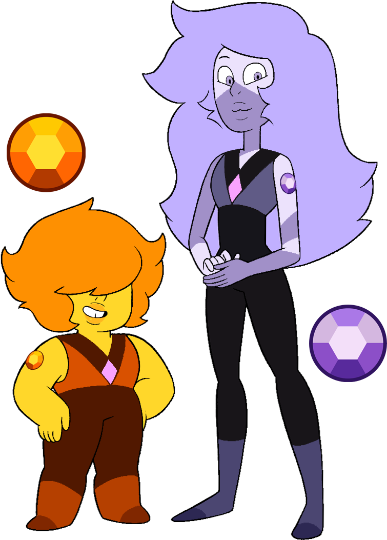 Kjd Madeira Citrine And Chevron Amethyst - Gemsonas De Steven Universe (804x1074), Png Download