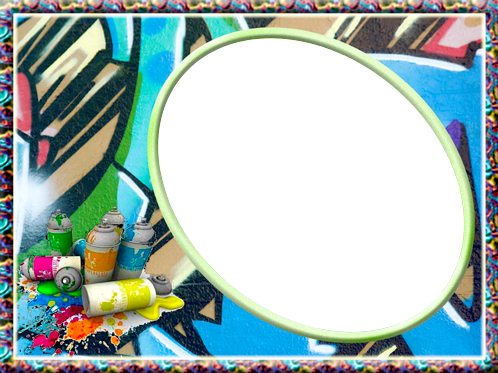 Cool Graffiti - Molduras De Grafite Para (498x373), Png Download