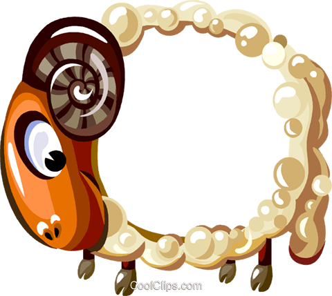 Cartoon Sheep Frame Royalty Free Vector Clip Art Illustration - Frame Cartoon Vector Png (480x429), Png Download