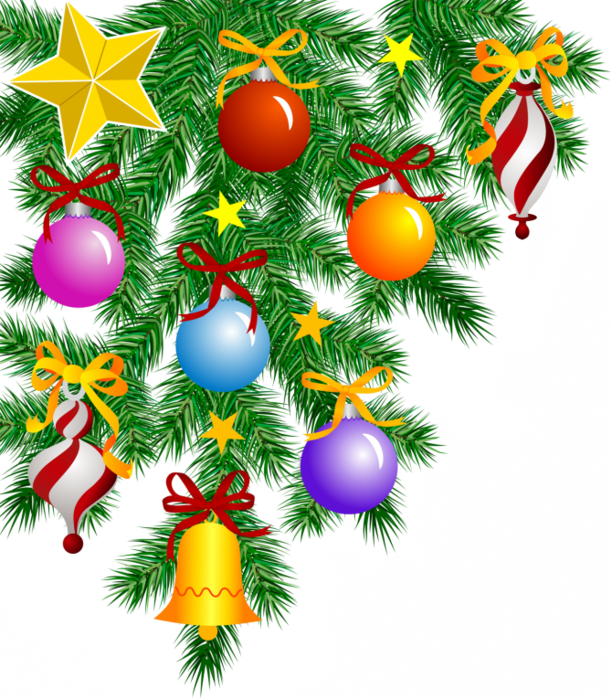 Cards - Нарисовать Ветку Ели С Игрушками (612x699), Png Download