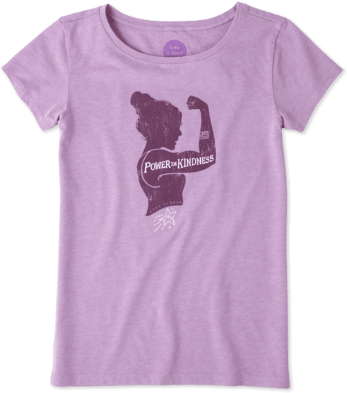 Girls Power In Kindness Aly Tee - Life Is Good Womens Power In Kindness Aly Tee (570x570), Png Download