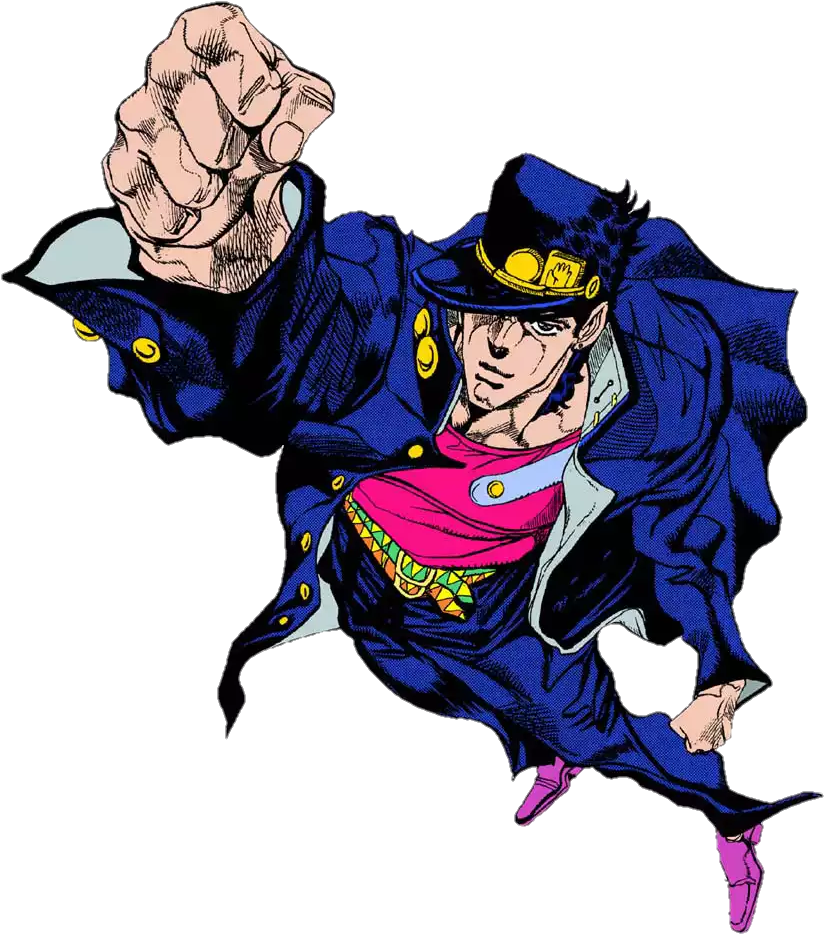 Jotaro - Jojo Bizarre Art Style (865x1000), Png Download